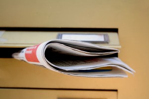 flyers in mail slot